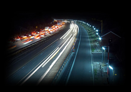 Lighting roadworks at night